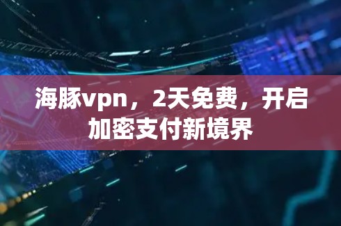 海豚vpn,2天免费,开启加密支付新境界